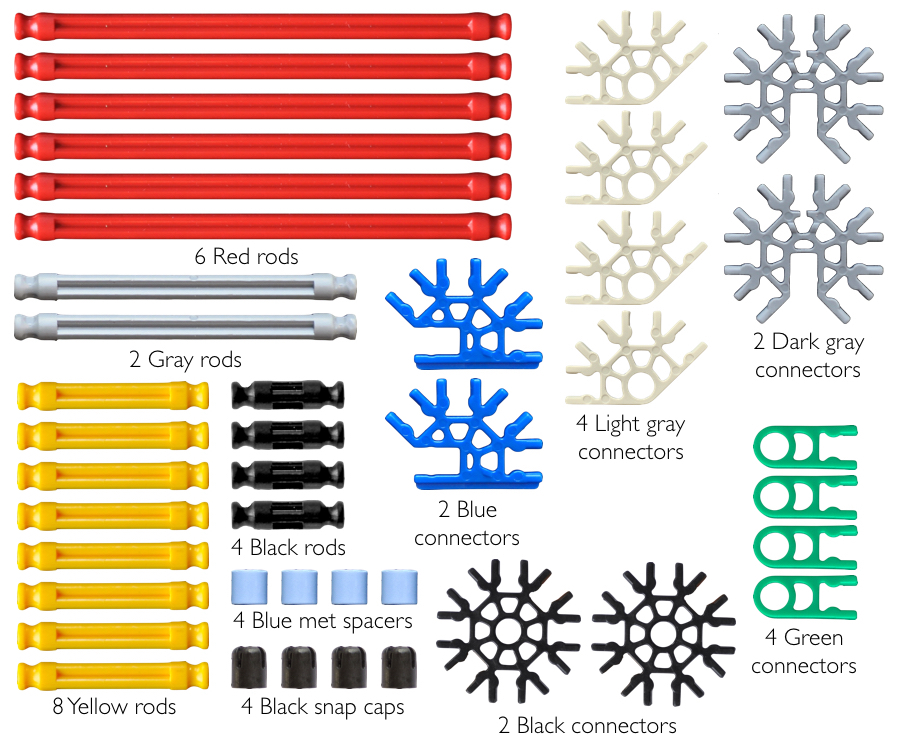 thumbnail image 2 of 100 K'NEX White 8-Way Connectors – USED OEM – Thrill Rides / Roller Coaster Parts 2 of 6